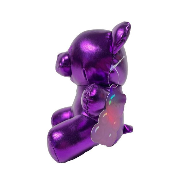 Candy Bears 8" Metallic Plush Stuffed Animal Purple - Picture 3 of 11